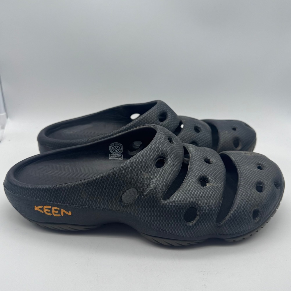 Mens KEEN Black Clogs Slides Sandals Shoes Comfort Casual Size US 10